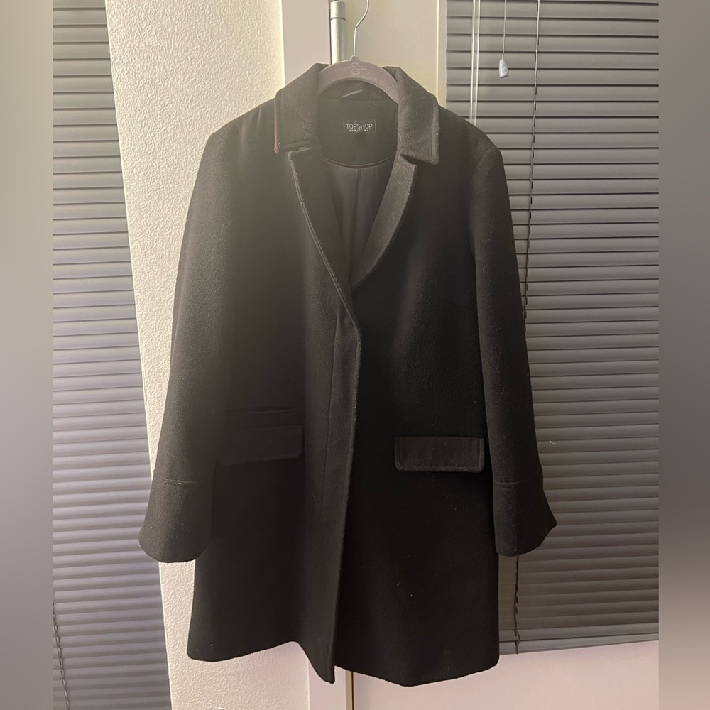 Topshop Black Peacoat XS/2